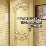 Pintu Rumah Ukiran Klasik Warna Cream