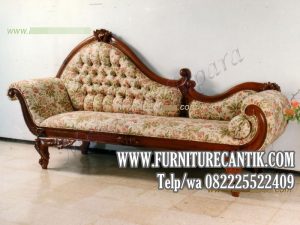 Sofa Santai Jati Ukiran Mawar Klasik Jepara