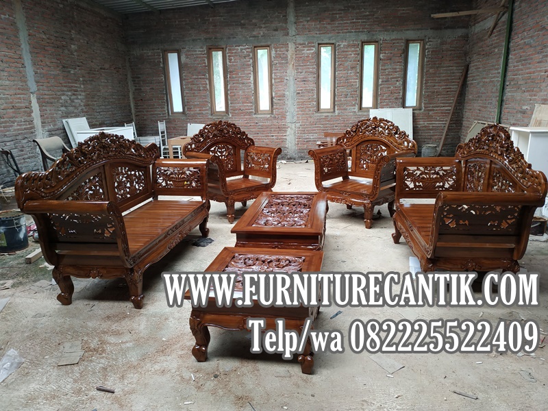 Kursi Sofa Tamu Jati Ukiran Mewah Terbaru Toko Furniture Cantik Jepara