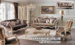 Sofa Tamu Ukiran Mewah Klasik Glossy