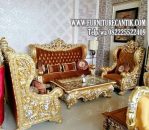 Sofa Tamu Ukiran Mewah Model Istana Negara