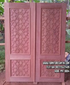 Pintu Masjid Jati Minimalis Ukiran Cantik