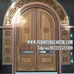 Pintu Masjid Kayu Jati Model Lengkung