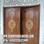 Pintu Utama Masjid Kayu Jati Solid