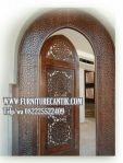 Pintu Masjid Kayu Jati Minimalis Variasi Ukiran
