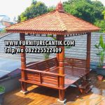 Gazebo Kayu Jati Ukiran Terbaru