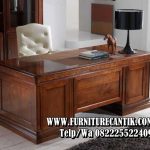 Meja Kantor Kayu Jati Modern Mewah