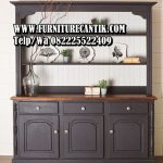 Lemari Pajangan Kayu Jati Modern Terbaru