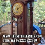 Lemari Jam Kayu Jati Ukiran Mewah Jepara