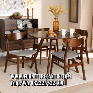 Set Meja Makan Kayu Jati Modern Terbaru