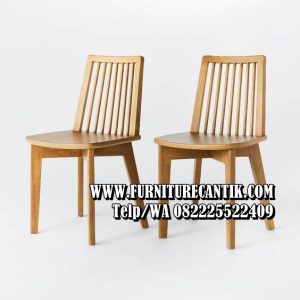 Kursi Cafe Kayu Jati Retro Minimalis Natural