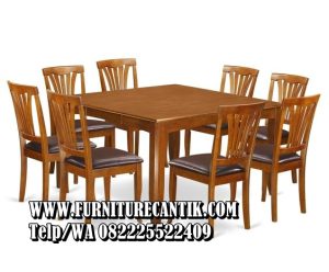 Set Meja Makan Kayu Jati Modern Jepara