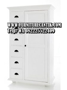 Lemari Pakaian Modern Cat Duco Putih