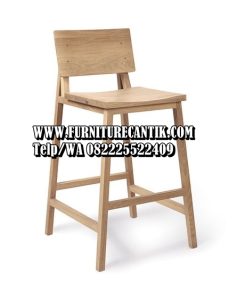 Kursi Bar Kayu Jati Solid Mewah Modern