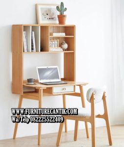 Meja Belajar Anak Kayu Jati Modern