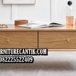 Meja TV Kayu Jati Modern Eropa