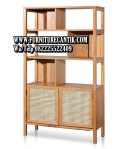 Rak Buku Kayu Jati Minimalis Modern