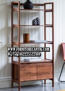 Rak Buku Kayu Jati Modern Jepara