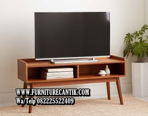 Meja TV Minimalis Modern Kayu Jati
