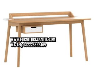Meja Belajar Kayu Jati Minimalis Modern Antik