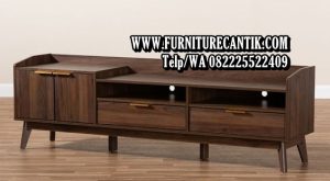 Meja TV Kayu Jati Modern Jepara Terbaru