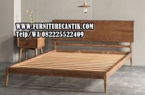 Dipan Kayu Jati Minimalis Natural Modern