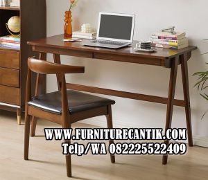 Meja Belajar Minimalis Modern Jati Mewah