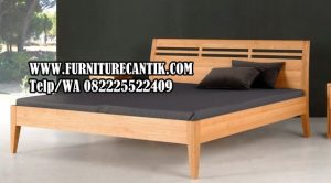 Dipan Minimalis Kayu Jati Modern Natural