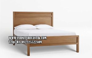 Dipan Minimalis Modern Kayu Jati Natural