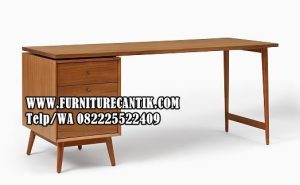 Meja Belajar Kayu Jati Model Modern Jepara