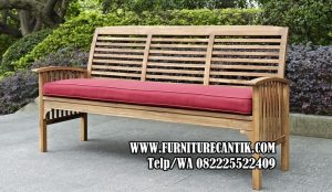 Kursi Teras Minimalis Model Panjang Jati