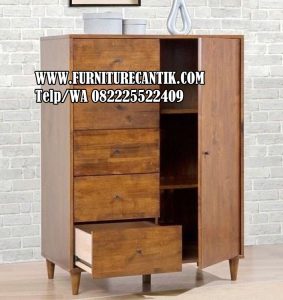 Lemari Pakaian Minimalis Vintage Jati