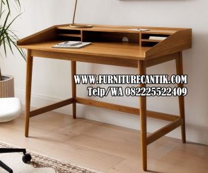 Meja Belajar Minimalis Desain Modern Jati