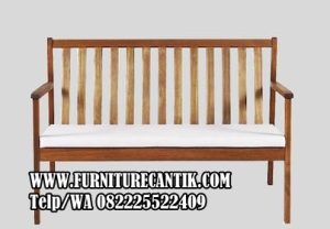 Kursi Teras Minimalis Model Panjang Kayu Jati