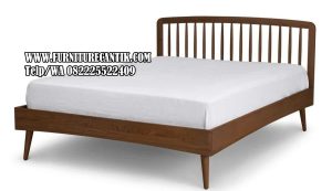 Dipan Minimalis Kayu Jati Modern King