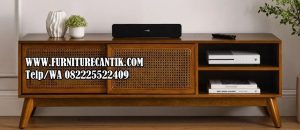 Meja Buffet TV Kayu Jati Aesthetic Eropa