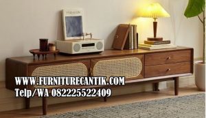 Meja TV Minimalis Kayu Jati Excellent