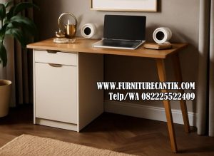 Meja Belajar Desain Modern Terbaru Jati