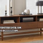 Meja TV Kayu Jati Minimalis Modern Eropa