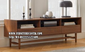 Meja TV Kayu Jati Minimalis Modern Eropa