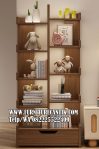 Rak Buku Kayu Jati Kombinasi Laci Elegan