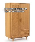 Lemari Pakaian Kayu Jati Estetik Natural