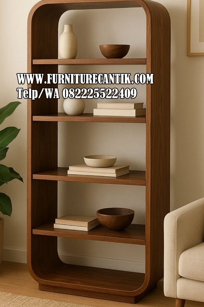 Rak Buku Serbaguna Kayu Jati Modern