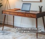 Meja Belajar Kayu Jati Mewah Modern
