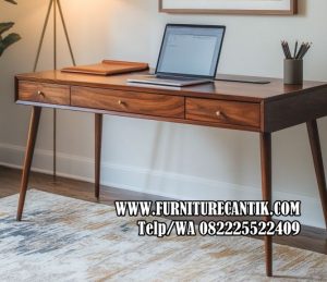 Meja Belajar Kayu Jati Mewah Modern