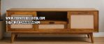 Meja TV Kayu Jati Vintage Variasi Rotan