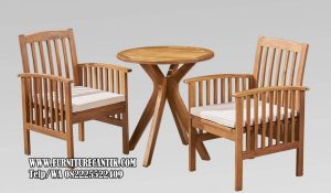 Set Kursi Teras Minimalis Modern Kayu Jati
