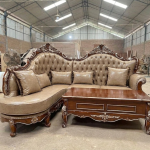 Sofa Sudut Jati Ukir Eksklusif