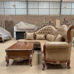 Sofa Sudut Jati Ukir Eksklusif