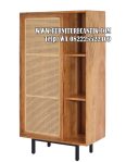 Lemari Pakaian Minimalis Rotan Kayu Jati